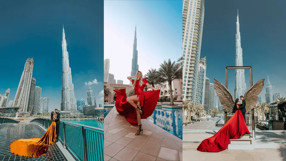 Burj Khalifa Flying Dress Videography Shoot fr - Image 1